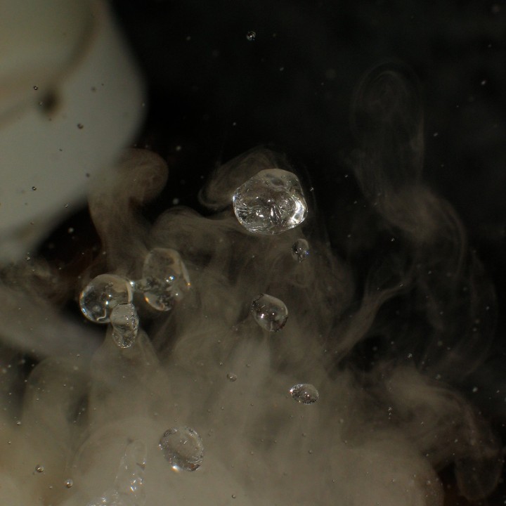 vapor rising from a vaporizer
