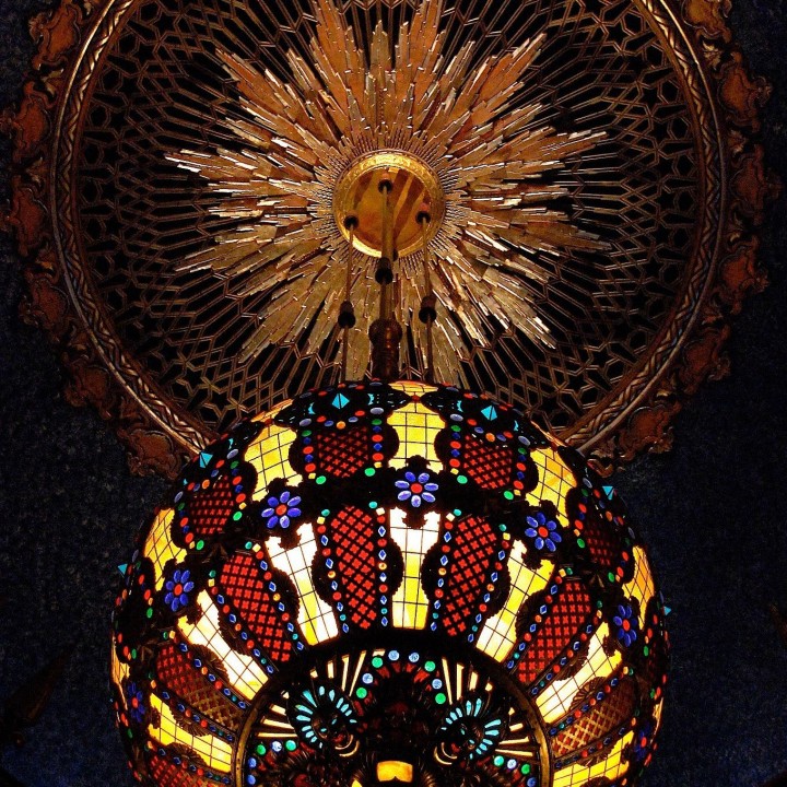 Art Deco chandelier in the Fox Theater, Detroit, MI
