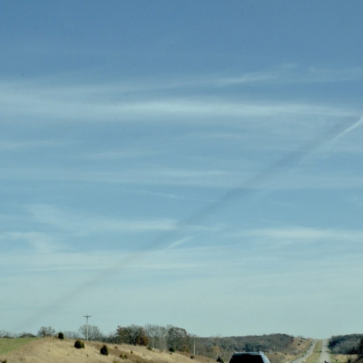 Shadow of a persistent contrail