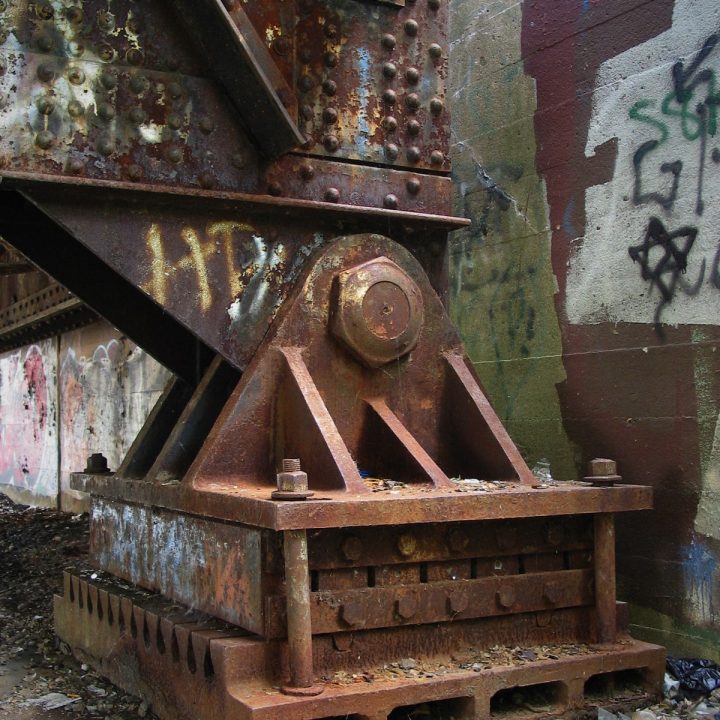 Railroad Bridge Support Joliet Illinois graffiti